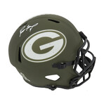 Brett Favre Signed Green Bay Packers Salute to Service Riddell Full Size Speed Replica Helmet