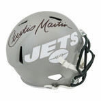 Curtis Martin Signed New York Jets FLASH Riddell Full Size Speed Replica Helmet