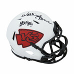 Willie Lanier Signed Kansas City Chiefs Lunar Eclipse White Matte Riddell Speed Mini Helmet w/HOF'86