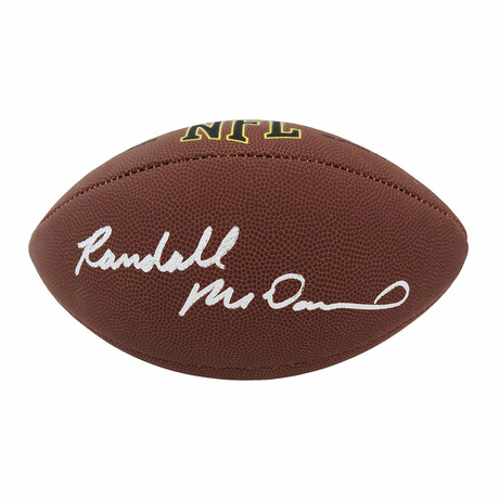 Randall McDaniel Signed Wilson Super Grip Full Size NFL Football