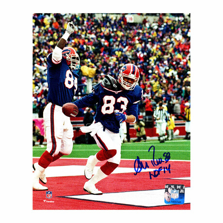Andre Reed Signed Buffalo Bills Touchdown Action 8x10 Photo w/HOF'14