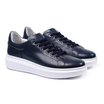 Leather Sneaker // Style 1 // Navy Blue (Euro: 45)