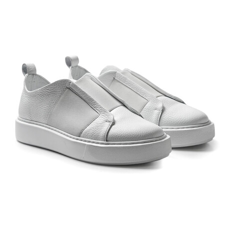 Leather Slip On Sneaker // White (Euro: 40)