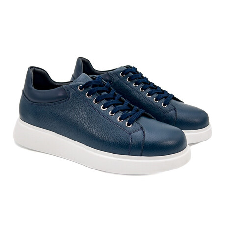 Leather Sneaker // Style 2 // Navy Blue (Euro: 40)