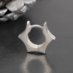 Hexagon Silver Man One Side Earring