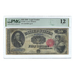 1880 $50 Large Size Legal Tender Note // PMG Certified F12