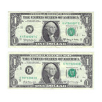 1963-1995 $1 Small Size Federal Reserve Notes // 9 Note Series Set // Lightly Circulated