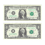 1963-1995 $1 Small Size Federal Reserve Notes // 9 Note Series Set // Lightly Circulated