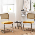 Mid-Century Modern Dining Chairs // Set of 2 (Yellow)