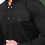 Fit Denim Shirt // Black (L)