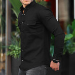 Fit Denim Shirt // Black (L)