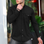 Fit Denim Shirt // Black (L)