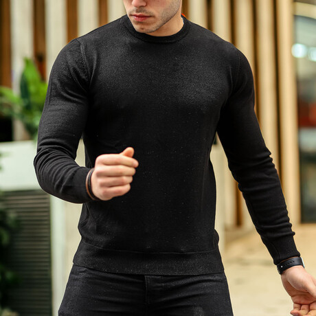 Raglan Sleeve Crew Neck Thin Sweater (S)