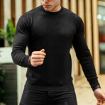 Raglan Sleeve Crew Neck Thin Sweater (XL)