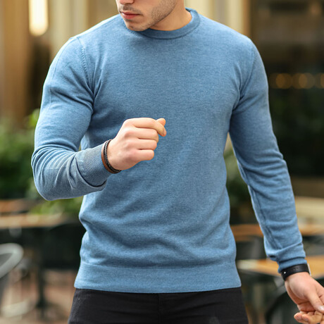 Raglan Crewneck Sweater // Indigo (S)