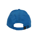 Printed Logo Patch Baseball Hat (Blue)