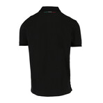 Logo Plaque Cotton Polo // Black (S)