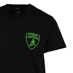 Rubber Patch Logo T-Shirt // Black (S)