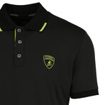 Short Sleeve Logo Polo // Black (S)