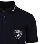 Short Sleeve Logo Polo // Dark Blue (S)