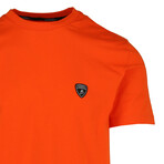 Logo Patch Crewneck T-Shirt // Orange (M)