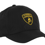 Printed Logo Patch Baseball Hat (Blue)