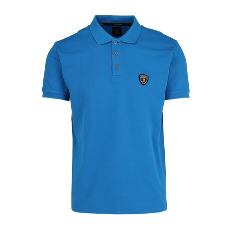 Logo Plaque Cotton Polo // Blue (S)