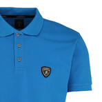 Logo Plaque Cotton Polo // Blue (S)