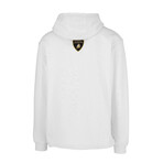 Logo Embroidered Hooded Sweatshirt // White (S)