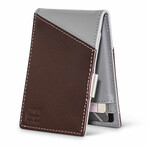 Signature Slim RFID Money Clip Wallet // Espresso + Stone