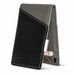 Signature Slim RFID Money Clip Wallet // Black + Gray
