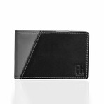 Signature Slim RFID Money Clip Wallet // Black + Gray