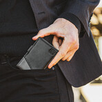 Signature Slim RFID Money Clip Wallet // Black + Gray