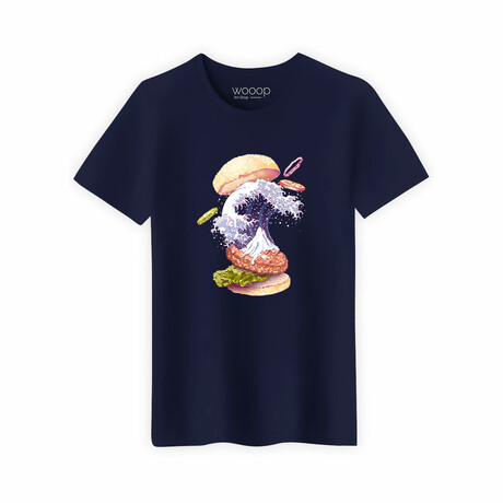 Kanagawa Burger T-shirt // Navy (S)