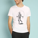 Stormtrooper Skipping T-shirt // White (S)