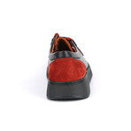 Tyrese Suede Dress Shoe // Black + Red (Euro: 44)