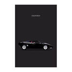 1984 Lamborghini Countach by Mark Rogan (26"H x 18"W x 0.75"D)