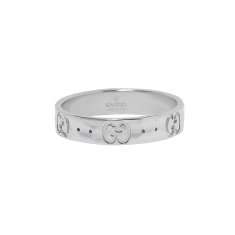 Icon 18K White Gold Band Ring // Ring Size: 6.5 // Store Display