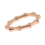 Bamboo 18K Pink Gold Bangle Bracelet // 7" // Store Display
