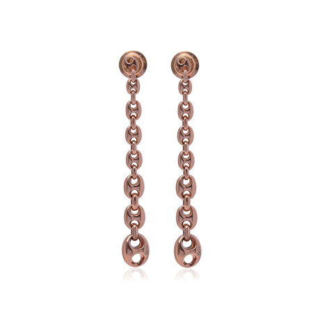 Marina 18K Pink Gold Drop Earrings // Store Display