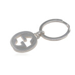 Interlocking Sterling Silver Logo Key Chain // Store Display