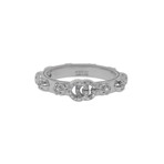 GG Running 18K White Gold Diamond Band Ring // Ring Size: 6.5 // Store Display