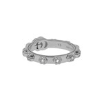 GG Running 18K White Gold Diamond Band Ring // Ring Size: 6.5 // Store Display