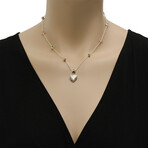 Blind for Love Sterling Silver Zirconia Charm Necklace // 16" // Store Display