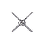 GG Running 18K White Gold Diamond Statement Ring // Ring Size: 6.5 // Store Display