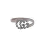 GG Running 18K White Gold Diamond Band Ring // Ring Size: 7.5 // Store Display