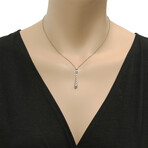 Diamantissima 18K White Gold Diamond Pendant Necklace // 14"-18" // Store Display