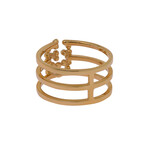 GG Running 18K Yellow Gold Diamond Band Ring // Ring Size: 7 // Store Display