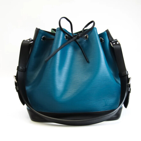 Epi Leather Shoulder Bag // Cyan + Green + Noir // Pre-Owned