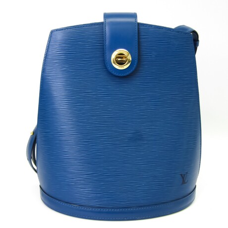 Preowned Authentic Louis Vuitton Toledo Blue Epi Leather Pochette
